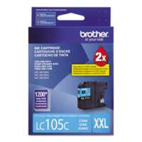 Brother LC105C original ink cartridge, super high yield, cyan