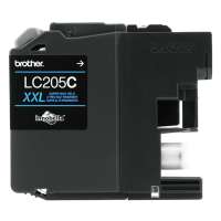 Brother LC205C original ink cartridge, super high yield, cyan