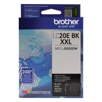 Genuine Original Brother LC20EBK ink cartridge - super high yield black