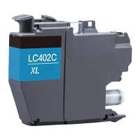 Compatible inkjet cartridge for Brother LC402XLC - high yield cyan