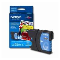 Brother LC65HYC original ink cartridge, high yield, cyan