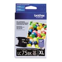 Brother LC75BK original ink cartridge, high yield, black