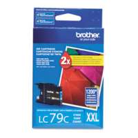 Brother LC79C original ink cartridge, super high yield, cyan