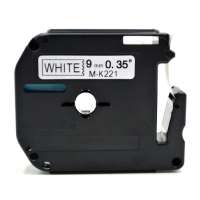 Compatible label tape for Brother M-K221 - black on white