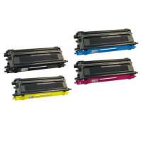 Compatible Brother TN115BK, TN115C, TN115M, TN115Y toner cartridges, high yield, 4 pack