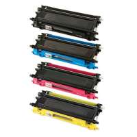 Compatible Brother TN210BK, TN210C, TN210M, TN210Y toner cartridges, 4 pack