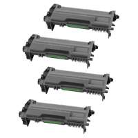 Compatible Brother TN820 toner cartridges, 3000 each pages, toner cartridges - black - 4-pack