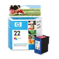 HP 22, C9352AN OEM ink cartridge, tri-color