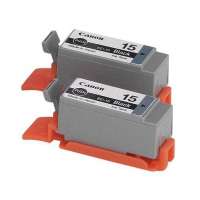 Canon BCI-15Bk OEM ink cartridges, 2 pack