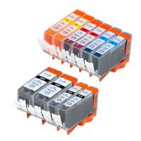 Compatible Canon CLI-221, PGI-220 ink cartridges, 10 pack