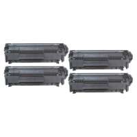 Compatible HP 12X, Q2612X toner cartridges, 4 pack