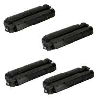 Compatible HP C7115X (15X), Q2613A (13A), Q2624A (24A), Canon EP-25 pack of 4 toner cartridges