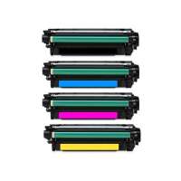 Compatible HP 307A, CE740A, CE741A, CE743A, CE742A toner cartridges, 4 pack