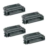 Compatible HP CE255A (55A) toner cartridges - 4-pack