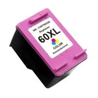 Remanufactured HP 60XL, CC644WN ink cartridge, high yield, tri-color