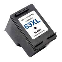 Remanufactured HP 63XL, F6U64AN ink cartridge, high yield, black