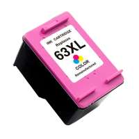 Remanufactured HP 63XL, F6U63AN ink cartridge, high yield, tri-color