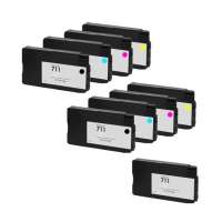 Remanufactured HP 711 ink cartridges, 9 pack