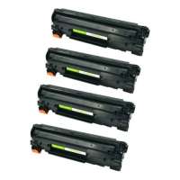 Compatible HP CE285A (85A) toner cartridge - jumbo capacity black - 4-pack