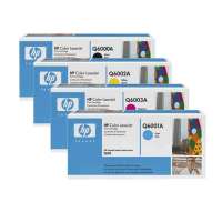 Genuine OEM Original HP Q6000A / Q6001A / Q6002A / Q6003A toner cartridges - 4-pack