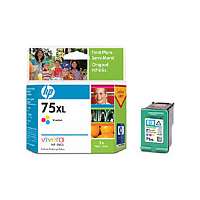 HP 75XL, CB338WN OEM ink cartridge, high yield, tri-color