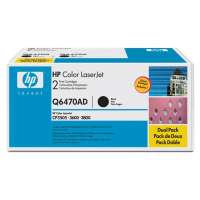 Genuine OEM Original HP Q6470AD toner cartridges - 2-pack