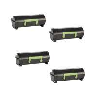 Remanufactured Lexmark 50F0U0G (501UG) toner cartridges - TAA black ultra high yield - 4-pack