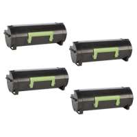 Remanufactured Lexmark 58D1H00 toner cartridge - high yield black - 4-pack