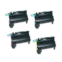 Remanufactured Lexmark X792X2KG, X792X2CG, X792X2MG, X792X2YG toner cartridges, 4 pack