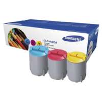 Genuine OEM Original Samsung CLP-C300A / CLP-M300A / CLP-Y300A toner cartridges - 3-pack