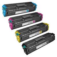 Compatible Samsung CLT-K504S, CLT-C504S, CLT-M504S, CLT-Y504S toner cartridges, 4 pack