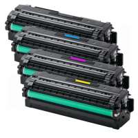 Compatible Samsung CLT-K505L, CLT-C505L, CLT-M505L, CLT-Y505L toner cartridges, 4 pack